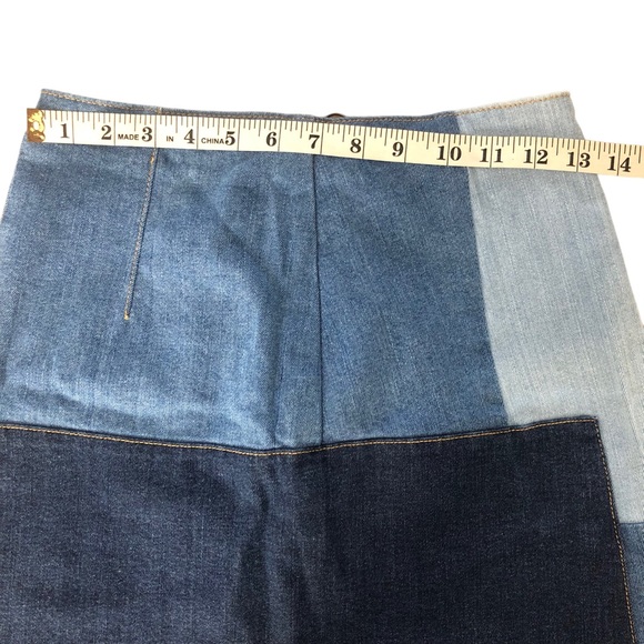 Divided H&M Patchwork Denim Skirt SZ 6 - Picture 5 of 8